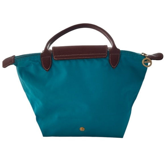 Longchamp Mini Turquoise Blue Tote Bag Le Pilage original - Picture 5 of 7